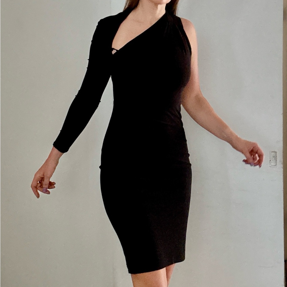 Betsy Adam One Sleeve Dress